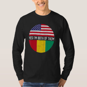 Half American Half Guinean Usa Flag Family Heritag T-Shirt