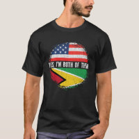 Half American Half Guyanese USA Flag Guyana