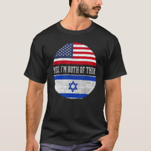 Half American Half Israeli USA Flag Israel Heritag T-Shirt