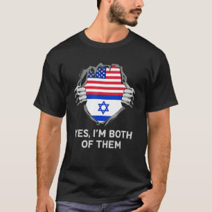 Half American Half Israeli USA Israel Flag Mens Wo T-Shirt