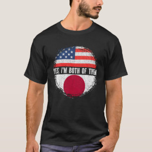 Half American Half Japanese USA Flag Japan  T-Shirt