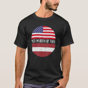 Half American Half Latvian Usa Flag Family Heritag T-Shirt
