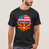 Half American Half Macedonian USA Flag Macedonia