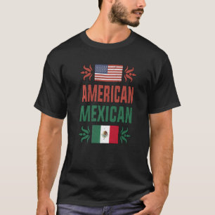 Half American half Mexican flag American Mexican T-Shirt
