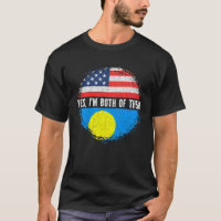 Half American Half Palauan USA Flag Palau Heritage
