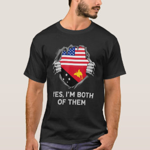 Half American Half Papua New Guinean USA Papua New T-Shirt