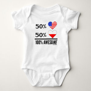 Half American Half Polish Baby Bodysuit
