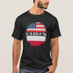 Half American Half Polish USA Flag Poland Heritage T-Shirt