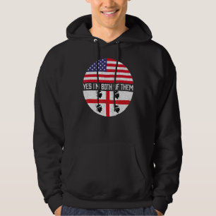 Half American Half Sardinian Usa Flag Family Herit Hoodie