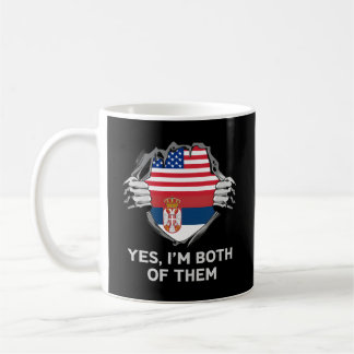 Half American Half Serbian Usa Serbia Flag S Coffee Mug