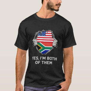 Half American Half South African Usa South Africa T-Shirt