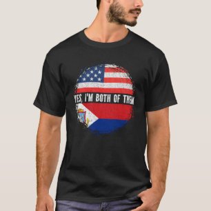 Half American Half St. Maartener USA St. Maarten T-Shirt