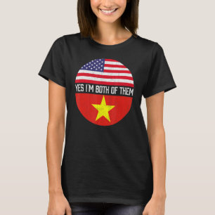 Half American Half Vietnamese Usa Flag Family Heri T-Shirt
