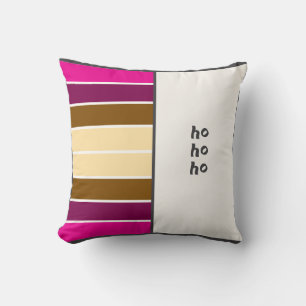 Half and Half, Text and Stripes Cushion