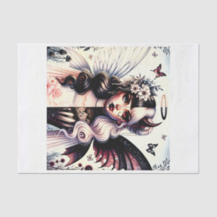 Half Angel Devil Dark Beauty Broken Wing Fairy  Tissue Paper