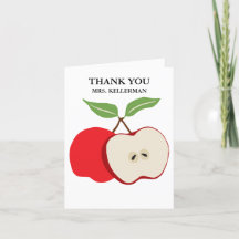 Half Apple Teacher Appreciation Monogrammed Name