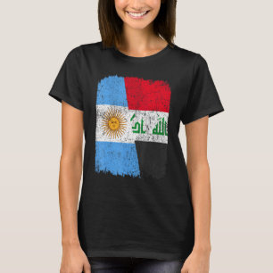 Half Argentinian Half Iraqis Flag Heritage Pride R T-Shirt