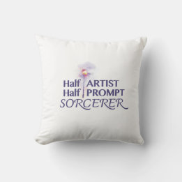 Half Artist Half Prompt Sorcerer Cushion