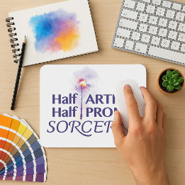 Half Artist Half Prompt Sorcerer Mouse Mat