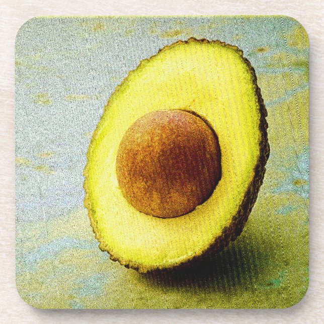 "Half Avocado" Cute Photo. Buy Now Coaster (Front)