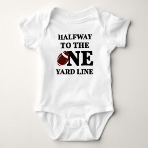  Half Birthday 6 Month, Football Birthday Baby Bodysuit