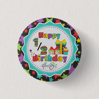 Half Birthday Button