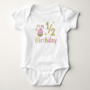 Half Birthday Girl Baby Bodysuit