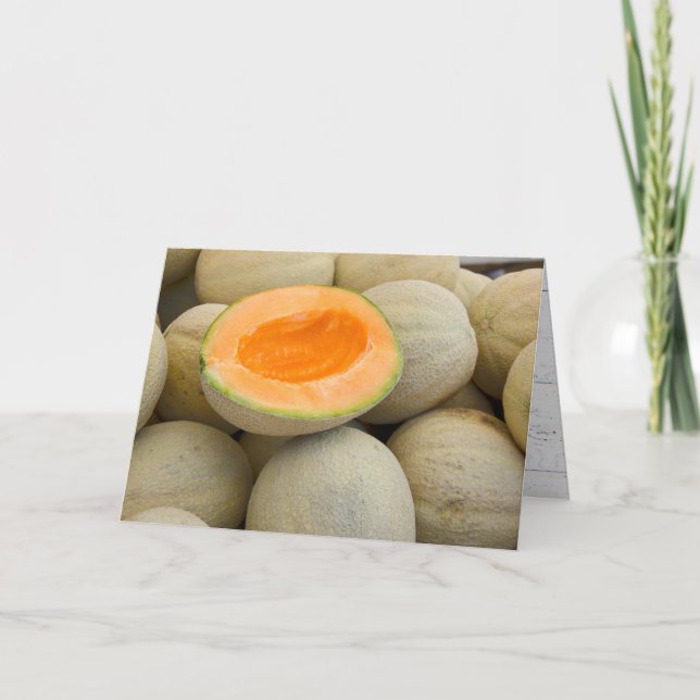 Half Birthday  musk melons Card (Front)