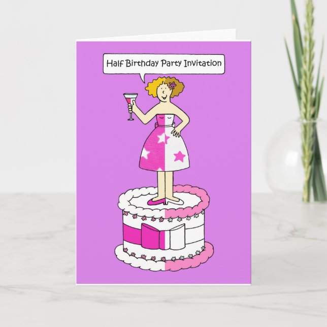 Half Birthday Party Invitation (Front)