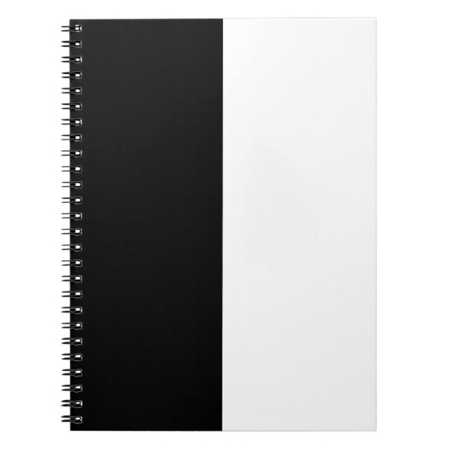 Half Black And Half White Middle Customise This Notebook (Front)