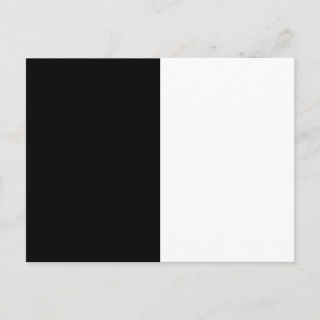 Half Black And Half White Middle Customise This Postcard (Front)