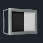 Half Black And Half White Middle Customise This Rectangular Belt Buckle<br><div class="desc">Black and white graphic stripes decor in horizontal or in vertical fashion truly are a modern classic graphic design style that always make for a great custom gift for yourself or for someone special on your list, these are sure to make an impression on any festive occasions. Email us using...</div>