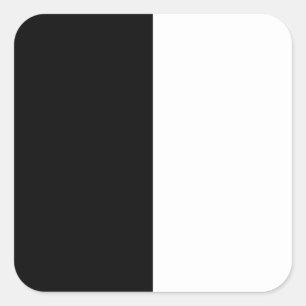 Half Black And Half White Middle Customise This Square Sticker