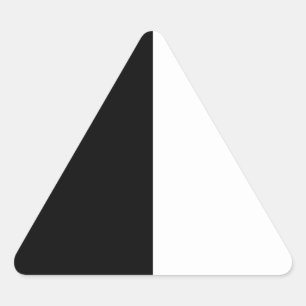 Half Black And Half White Middle Customise This Triangle Sticker