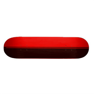 Half black and Red Simple Skate Deck