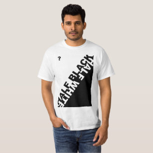 Half Black Half White T Shirts Shirt Designs Zazzle Uk