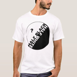 Half Black Half White T Shirts Shirt Designs Zazzle Uk