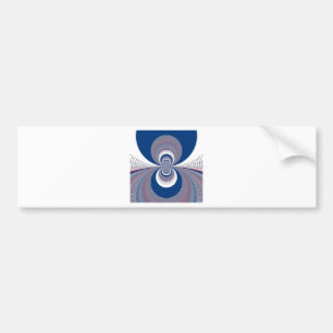 Half Blue Bumper Sticker