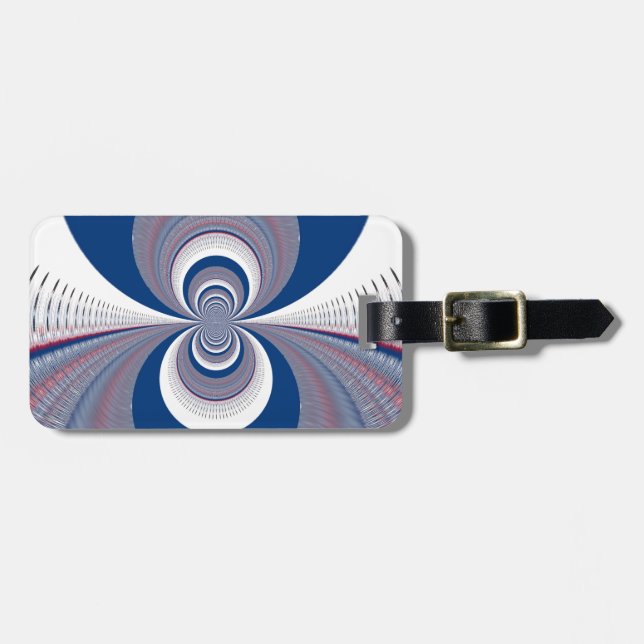 Half Blue Luggage Tag (Front Horizontal)