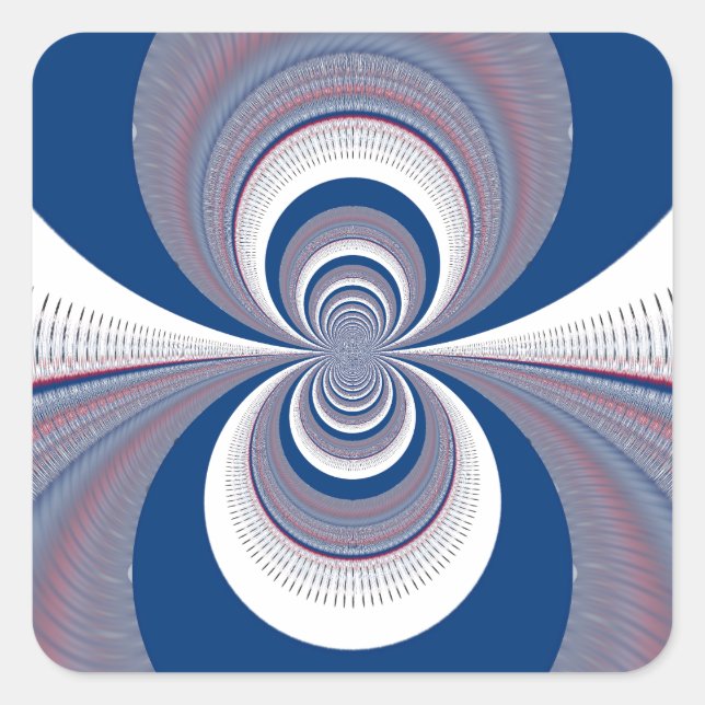 Half Blue Square Sticker (Front)