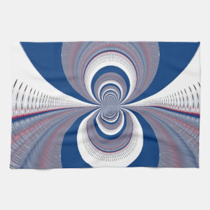 Half Blue Tea Towel