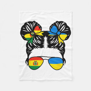 Half Bolivian Half Ukrainian Girl Bolivia Kids Fleece Blanket