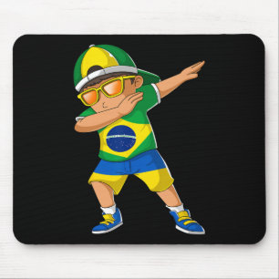 Half Brazilian Half Ukrainian Boy Kid Brazil Ukrai Mouse Mat