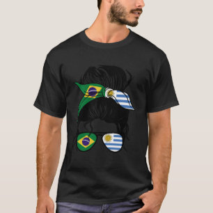 Half Brazilian Half Uruguayan Mix Brazil And Urugu T-Shirt