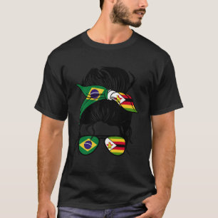 Half Brazilian Half Zimbabwean Mix Brazil And Zimb T-Shirt