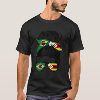 Half Brazilian Half Zimbabwean Mix Brazil And Zimb T-Shirt