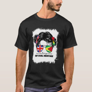 Half Britain and Jamaican British UK Jamaica Flag T-Shirt