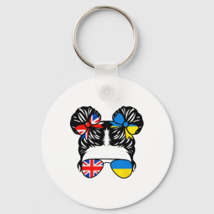 Half British Half Ukrainian Girl British Kids Heri Key Ring