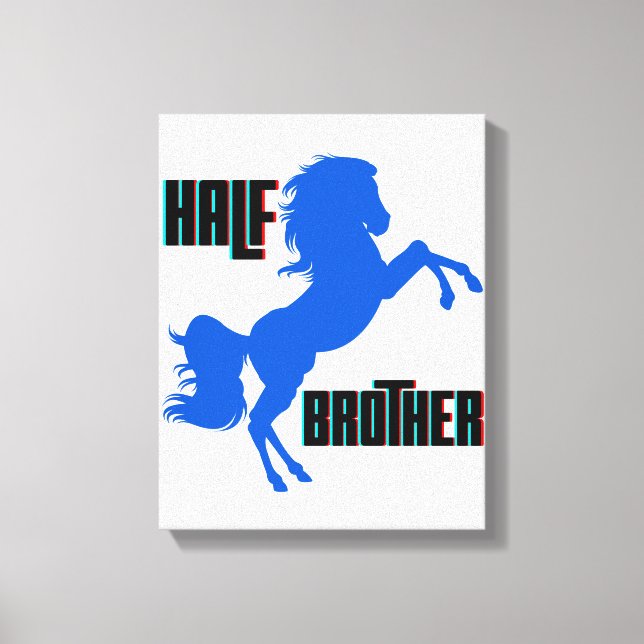 Half Brother Horse Rearing Canvas Print (Front)