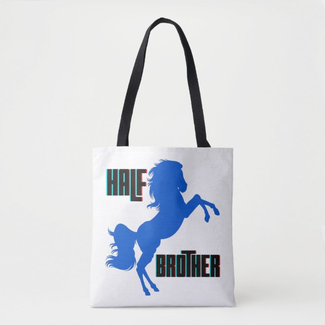 Half Brother Horse Rearing Tote Bag (Front)